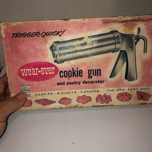 Wear-Ever Cookie Gun and Pastry Decorator. Vintage cookie maker, farmhouse